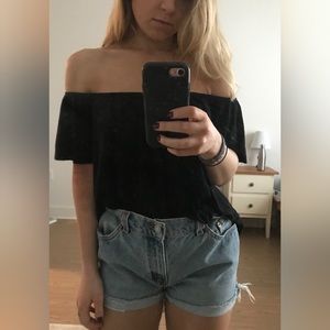 Flowly black off the shoulder urban outfitters top
